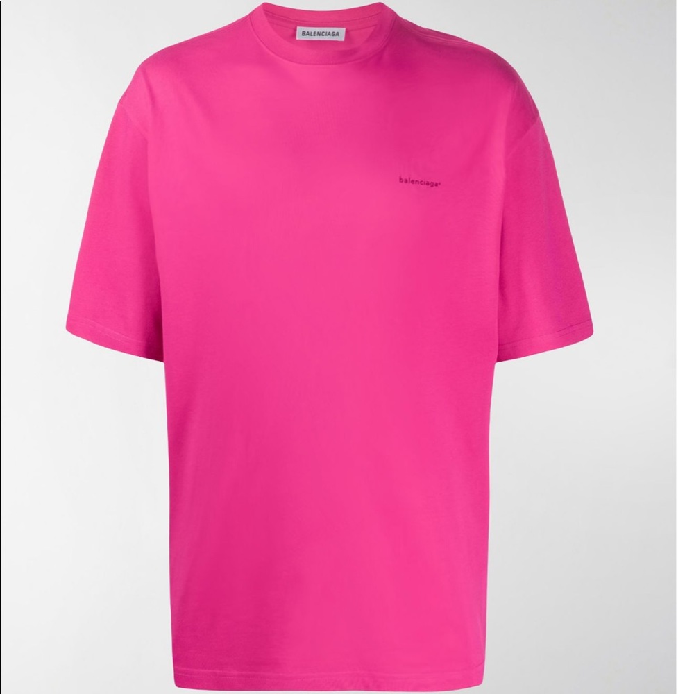 Balenciaga Pink cotton oversize T-shirt short sleeves size S unisex